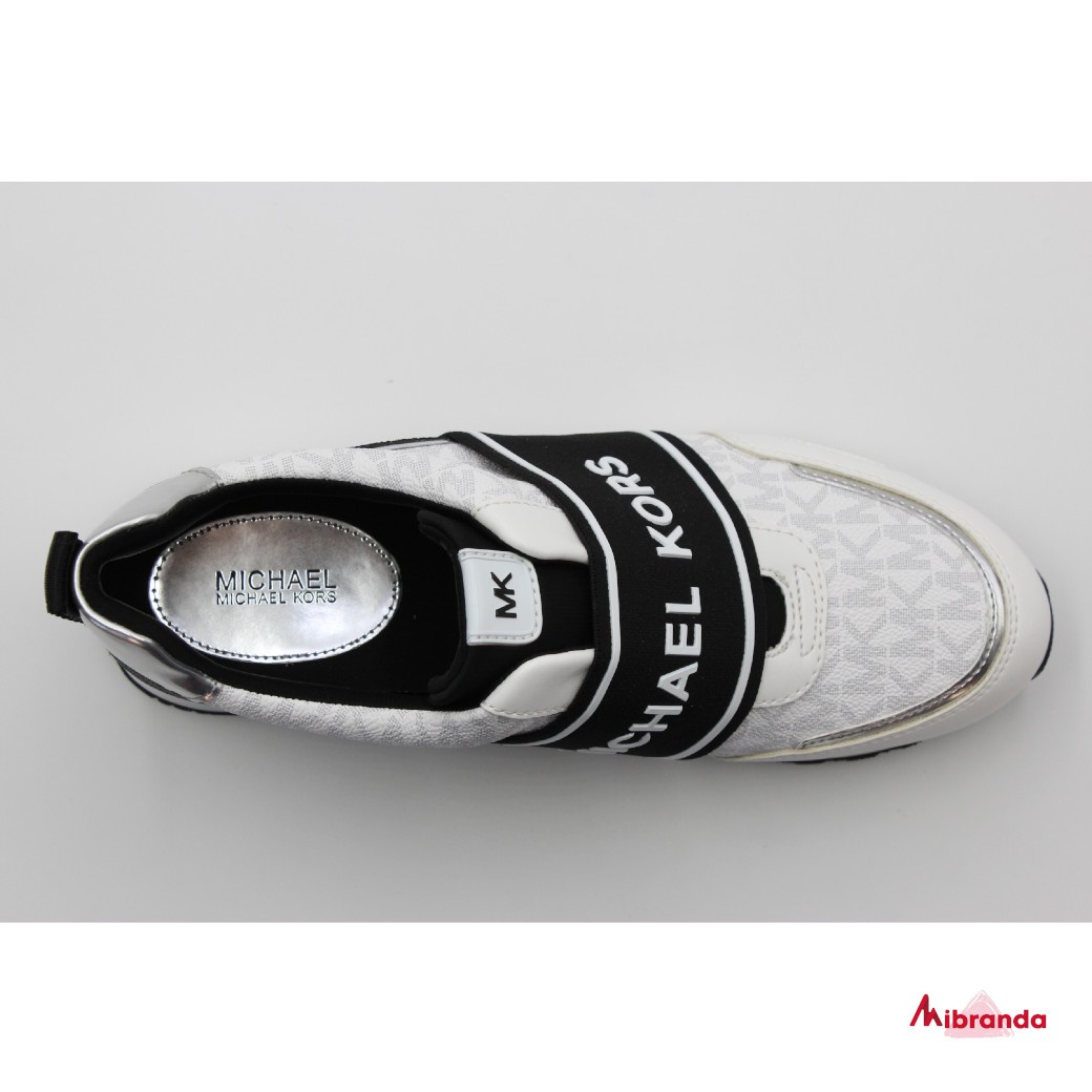 Sneakers TEDDI TRAINER MINI MK LOGO, de Michael Kors, black/white