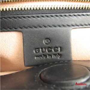 Gucci bolso Bambú Nymphaea, mediano, negro