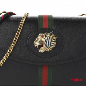 Bolso de hombro Rajah, negro, de Gucci.