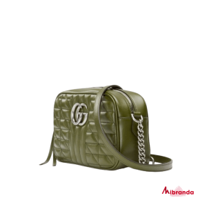 Bolso de hombro Marmont GG, verde oliva, de Gucci
