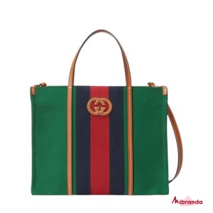 Bolso de mano de lona verde, de Gucci