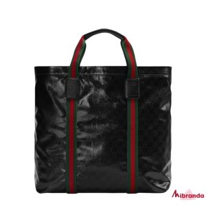 Bolso tote negro mediano GG Crystal, de Gucci.