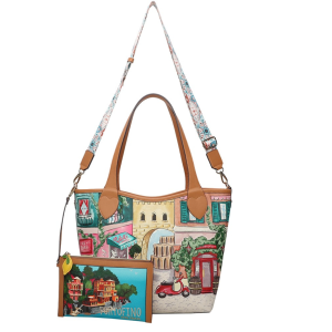 Bolso Tote Reversible Viva Italia Postcard, de Vendula London