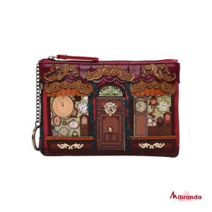 Monedero con Cremallera Tick Tock Clock Shop, de Vendula London
