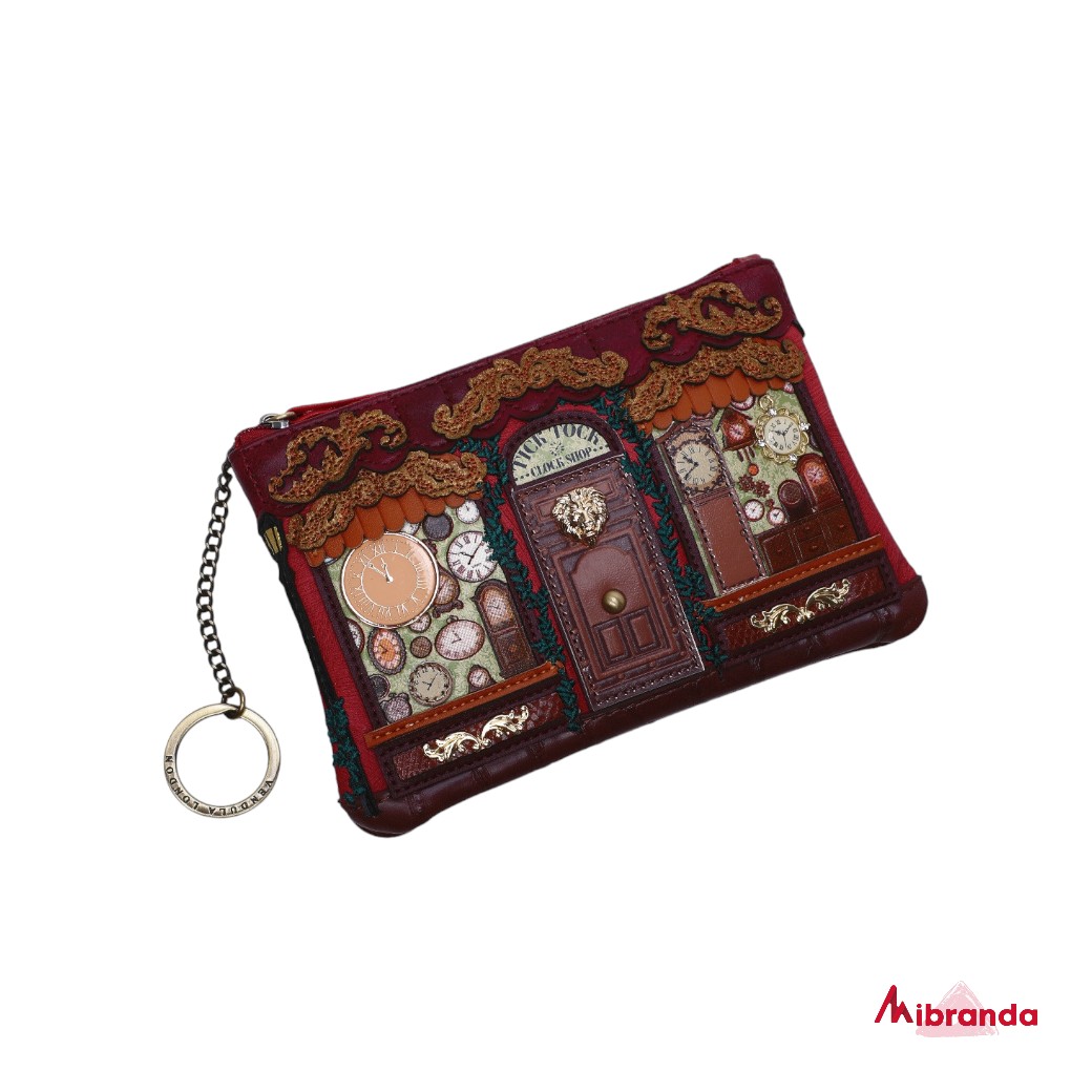 Monedero con Cremallera Tick Tock Clock Shop, de Vendula London