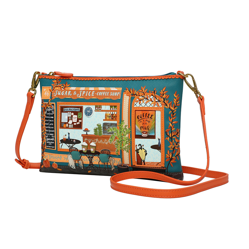 Bolso Clutch Kate Sugar and Spice Coffee Shop, de Vendula London.