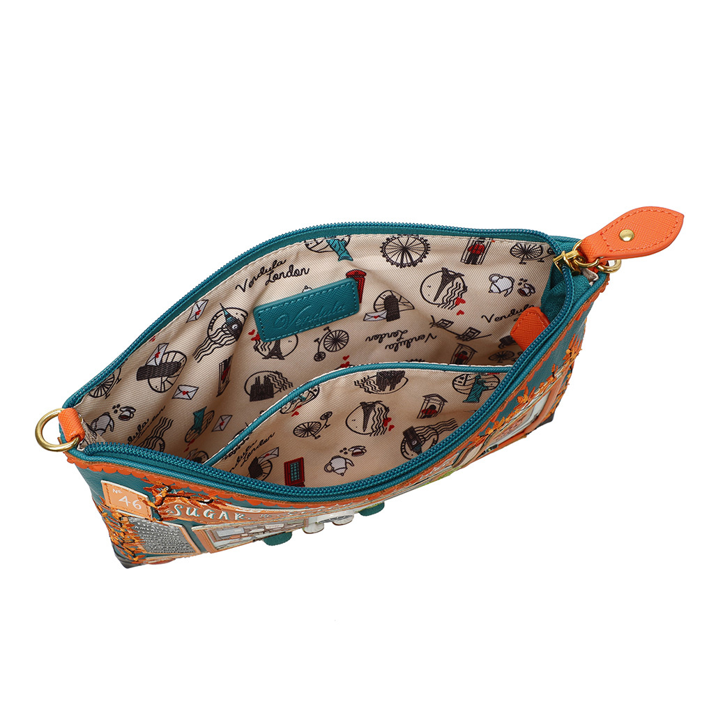 Bolso Clutch Kate Sugar and Spice Coffee Shop, de Vendula London.