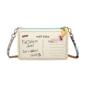 Bolso Clutch Viva Italia Postcard, de Vendula London