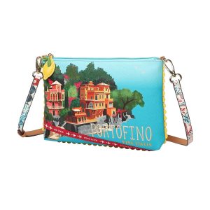 Bolso Clutch Viva Italia Postcard, de Vendula London