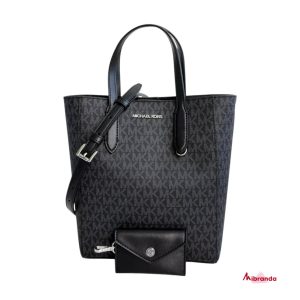 Bolso Tote Vincent S/M, negro con logo, de Michael Kors