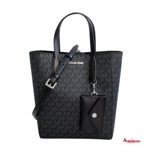 Bolso Tote Vincent S/M, negro con logo, de Michael Kors