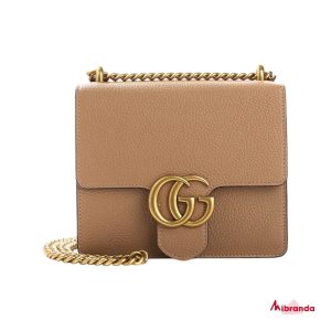 Bolso de hombro Marmont, beige, de Gucci