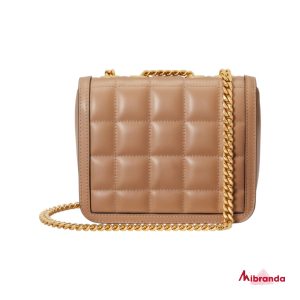 Bolso de hombro acolchado, beige, de Gucci