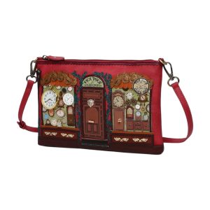 Bolso Clutch Tick Tock Shop, de Vendula London (con reloj que funciona con pila)