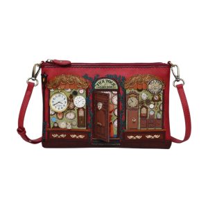 Bolso Clutch Tick Tock Shop, de Vendula London (con reloj que funciona con pila)