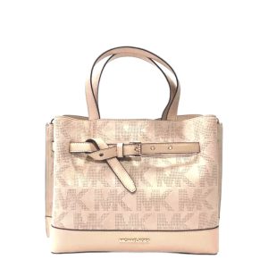 Bolso Satchel Emilia, beige, de Michael Kors.