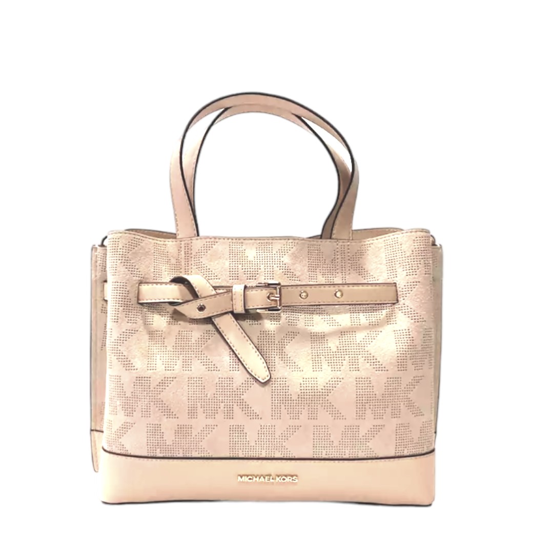 Bolso Satchel Emilia, beige, de Michael Kors.