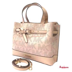 Bolso Satchel Emilia, beige, de Michael Kors.