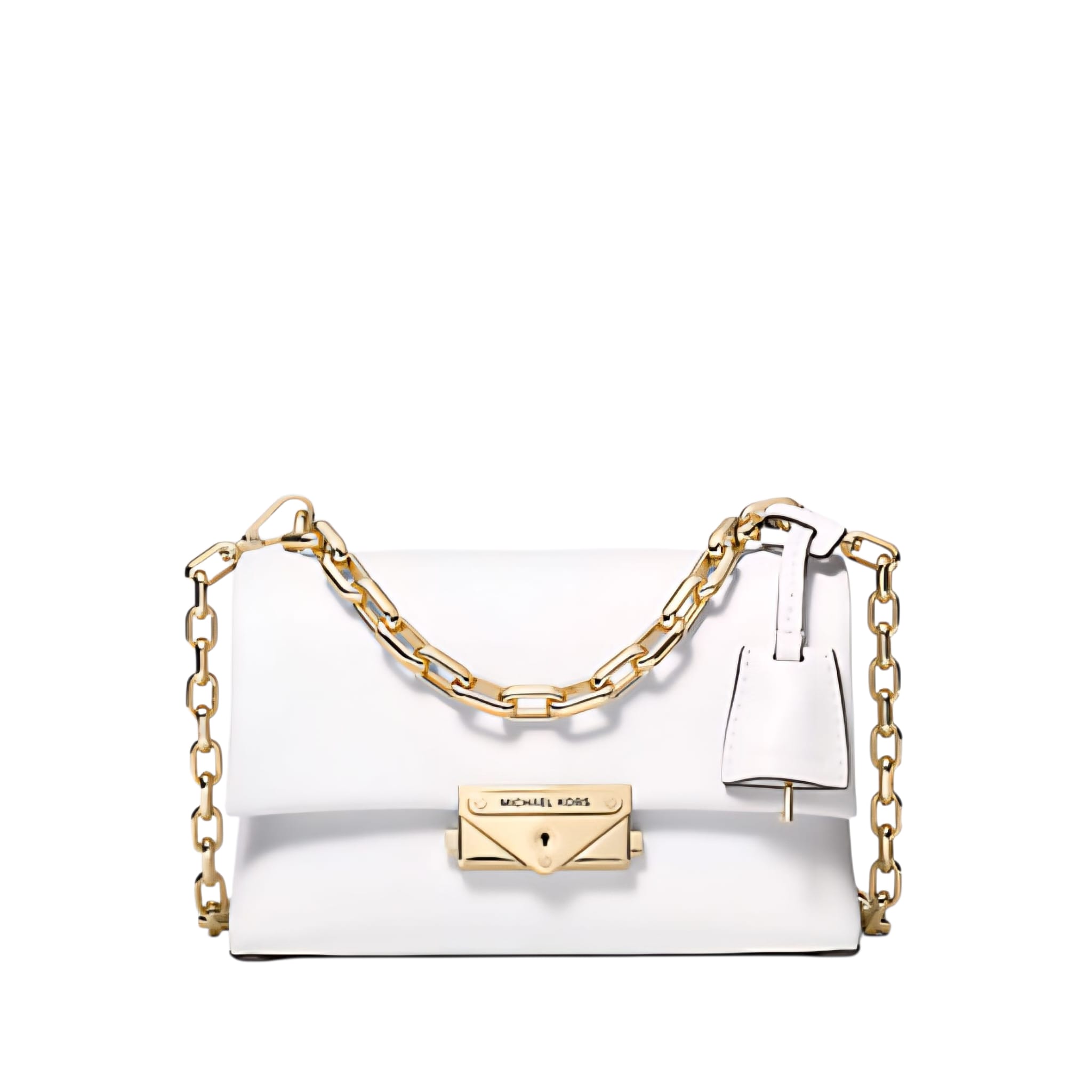 Bolso bandolera extrapequeña Cecé de piel, blanca, de Michael Kors