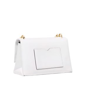 Bolso bandolera extrapequeña Cecé de piel, blanca, de Michael Kors