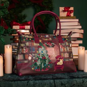Bolso weekender Vendula Christmas Library Bonnie, de Vendula London