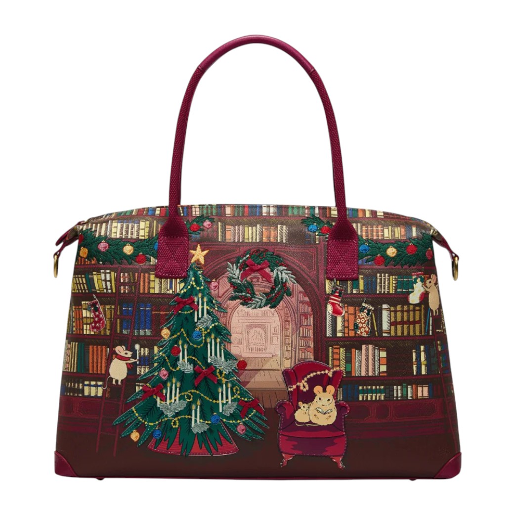Bolso weekender Vendula Christmas Library Bonnie, de Vendula London