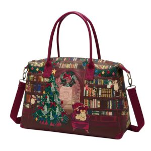 Bolso weekender Vendula Christmas Library Bonnie, de Vendula London
