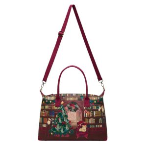 Bolso weekender Vendula Christmas Library Bonnie, de Vendula London