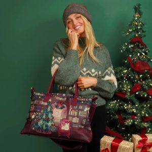 Bolso weekender Vendula Christmas Library Bonnie, de Vendula London