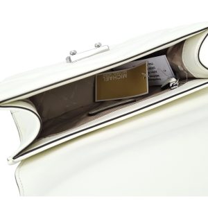 Bolso de hombro Serena, optic white, de Michael Kors.