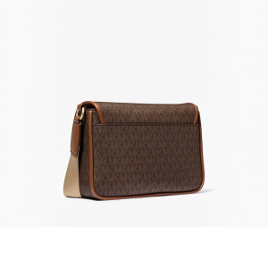 Bolso messenger Bradshaw mediano con logotipo, color marrón, de Michael Kors